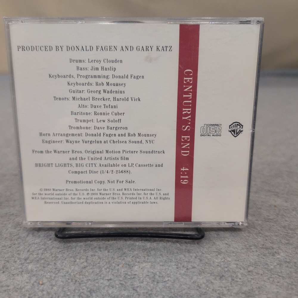 Donald Fagen Century's End Promo CD‎ Single Bright Lights Big City 1988 - Picture 2 of 2